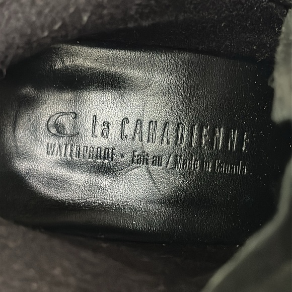 La Canadienne Dorina Boots Waterproof Suede Classic Side Zipper Mid Heel 15104 - Picture 12 of 15